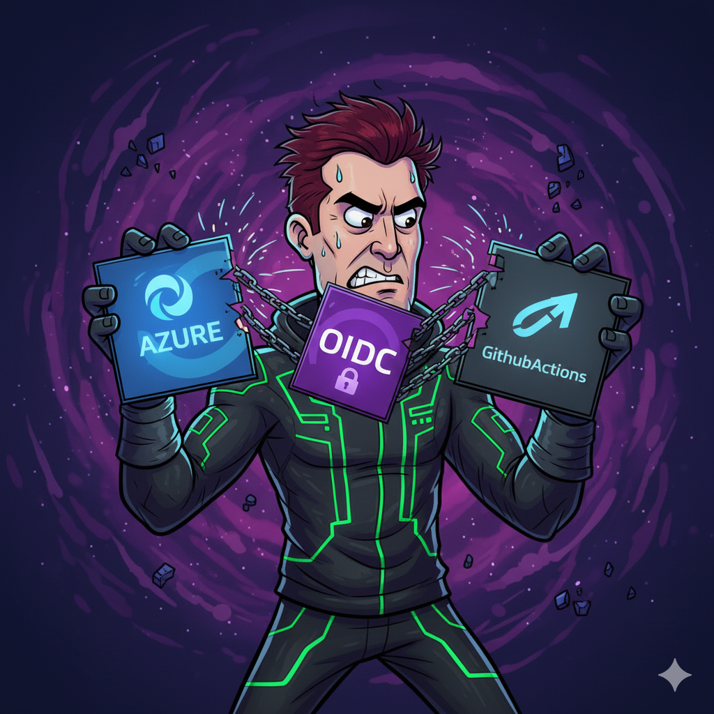 Schemat federacji OIDC między GitHub Actions i Azure