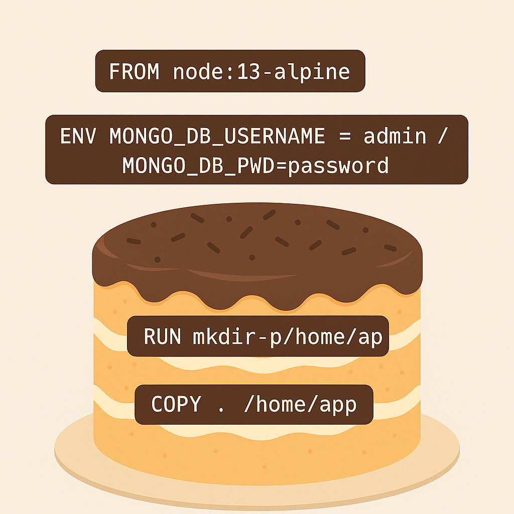 Example Dockerfile highlighted line by line